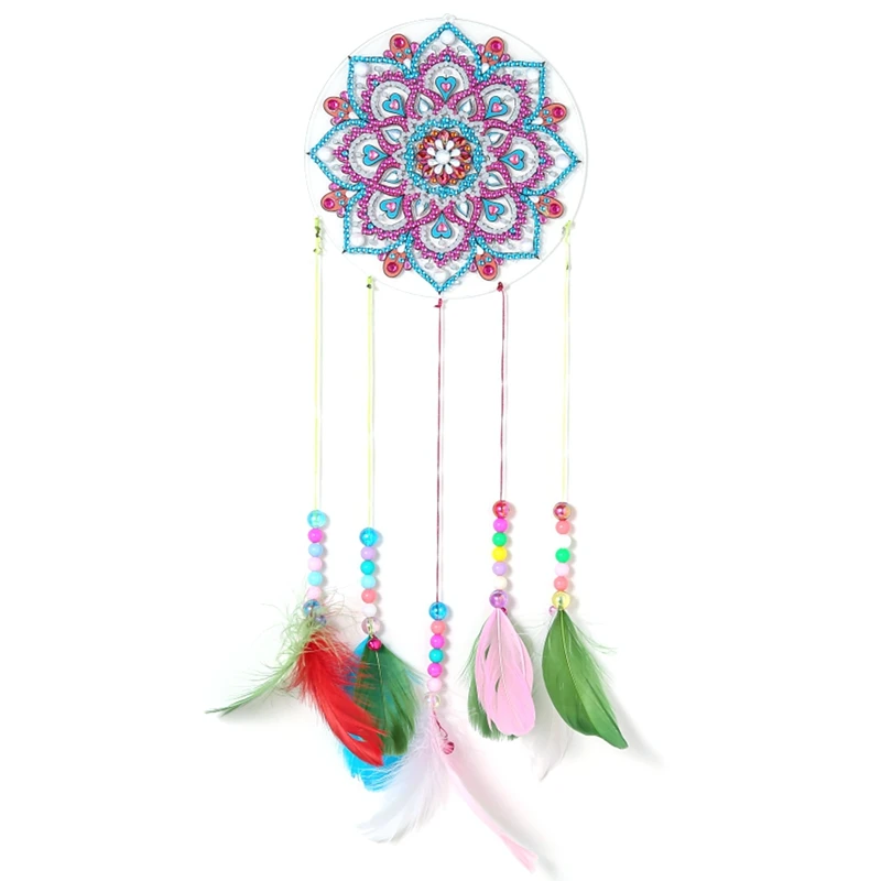 

Diamond Painting Dream Catcher Wind Chimes Kit For Door Home Wall Decoration Diamond Embroidery Kit-Mandala