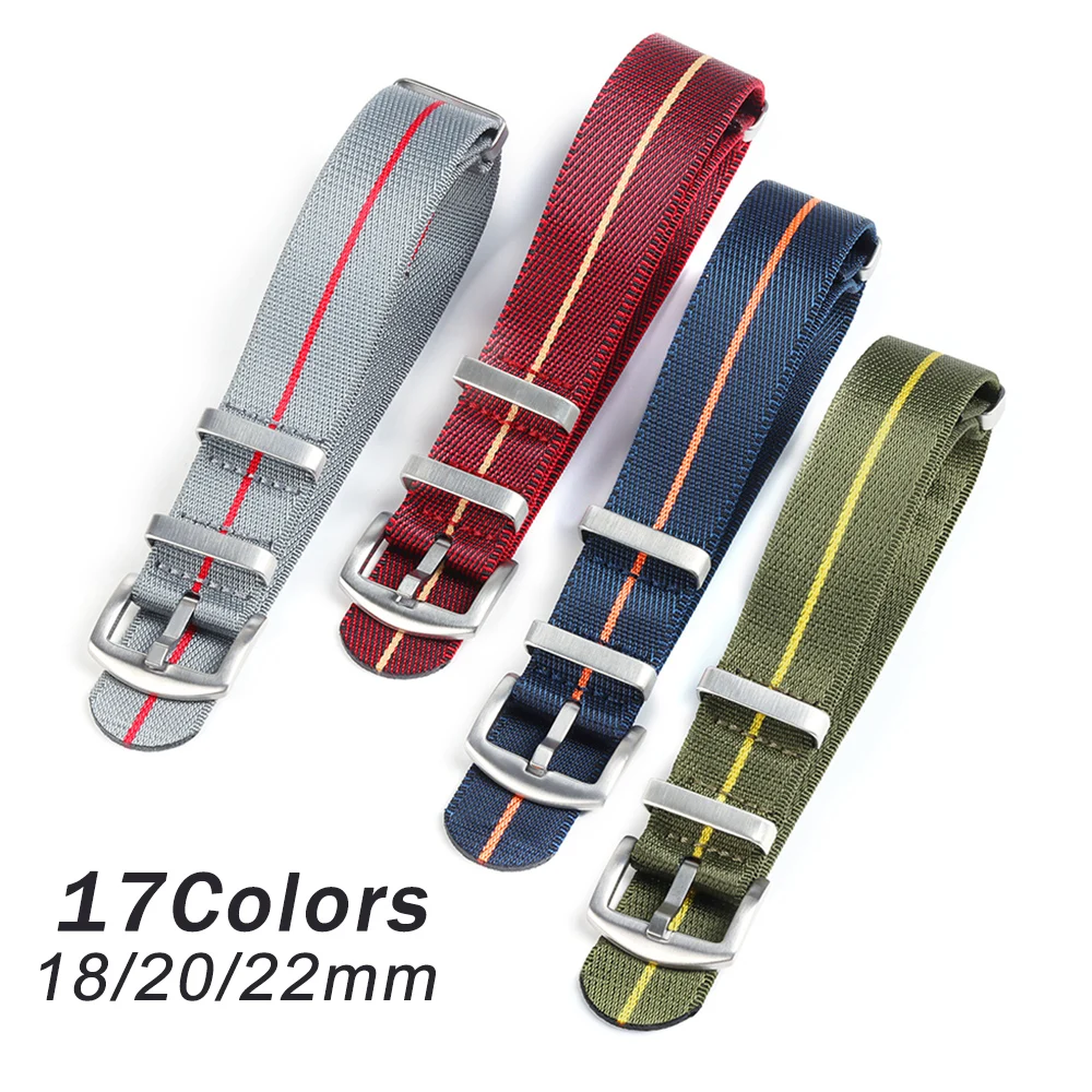 

Thickened Canvas Nylon Strap Watchband 20mm 22mm 18mm for Seiko Military Sport Belt for Huawei Watch GT2/Gt3 Band for Omega 007