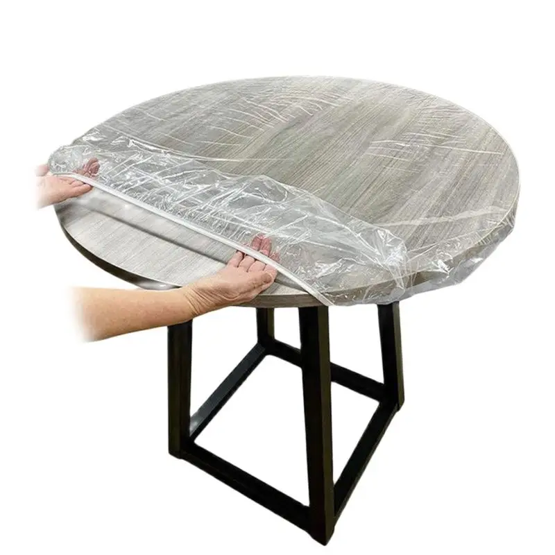 S Plastic Waterproof Oil-proof Dinning Table Protector Cover