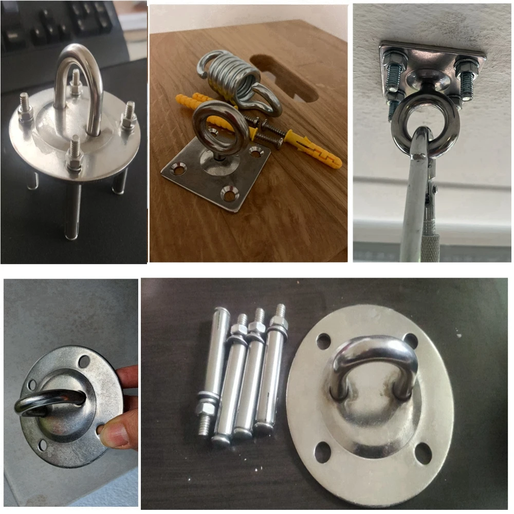 Hammock Bracket Suspension Hook Sex Swing Hanger Buckle Ceiling Mount Kit Accessories For Hanging Chair Gym Fitness Aerial Yoga