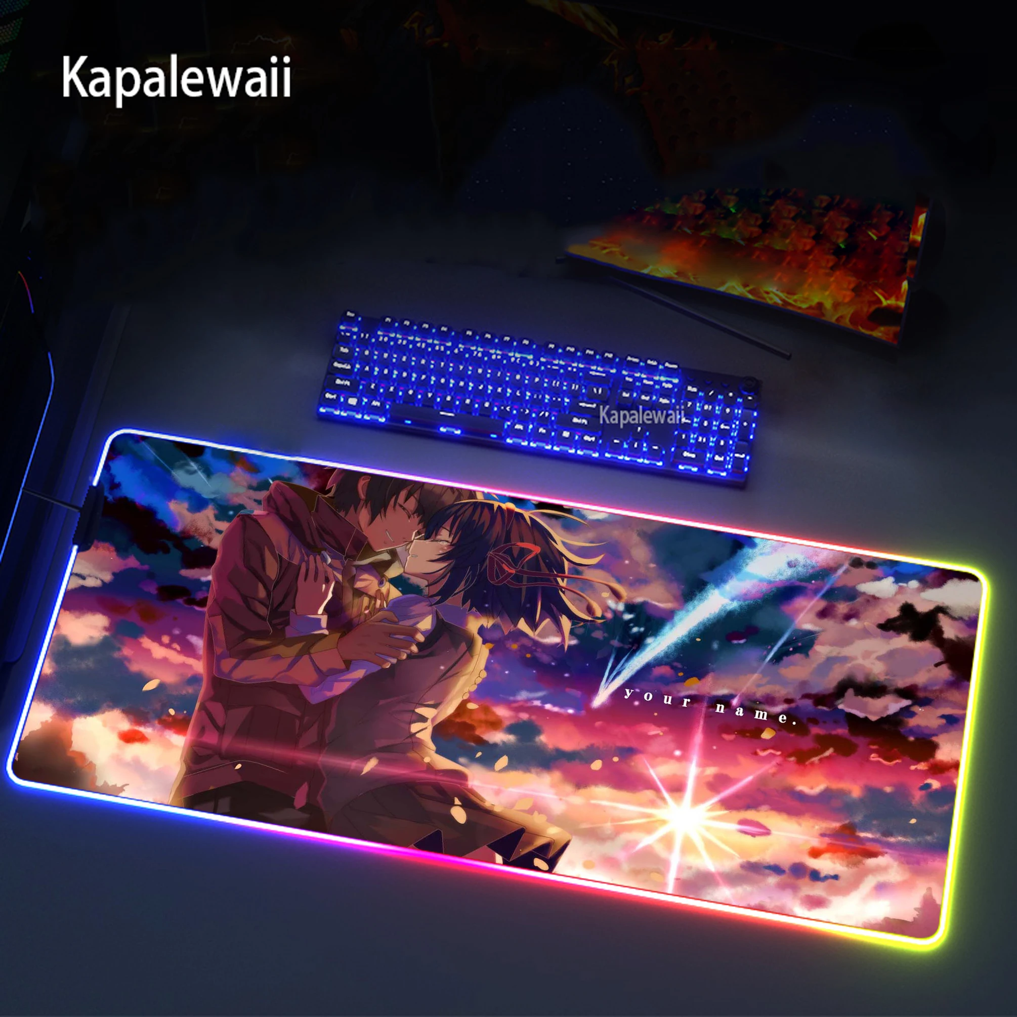 

Large Mouse Pad Led Backlight Carpet XXL 900x400mm Keyboard Your Name Gaming Mouse Pad Rgb Gamer Computer Mousepad Desk Mats