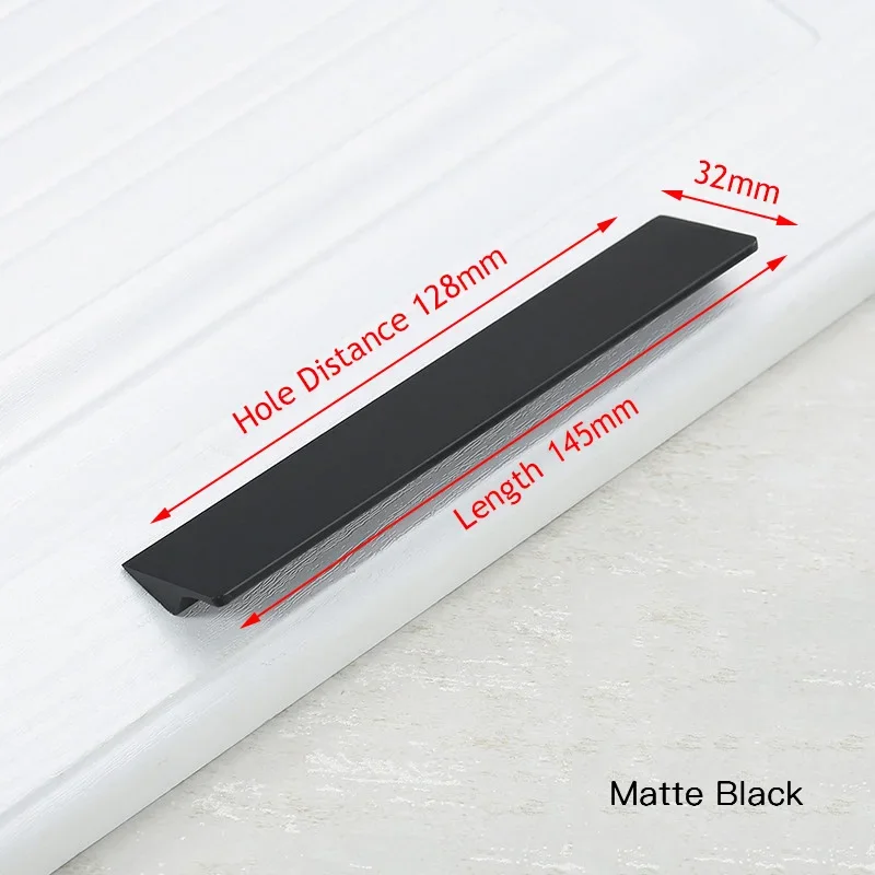 

Черные, серебристые, золотые скрытые ручки шкафа, алюминиевый сплав, ручки для кухонного шкафа, ручки для ящиков, дверные мебельные ручки, фурнитура