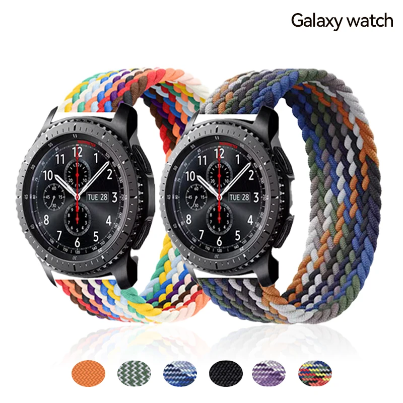 

Ремешок Плетеный Соло для Samsung Galaxy watch 4/classic/Active 2, браслет для наручных часов, 20 мм 22 мм, correa Amazfit GTS 2 mini