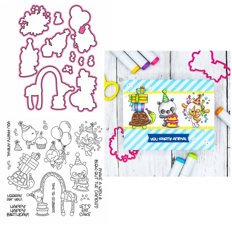 

Happy Birthday Series Cutting Dies Match Clear Stamp For Scrapbooking And Cards Album Photo Making Stencil Decorative 2022 New