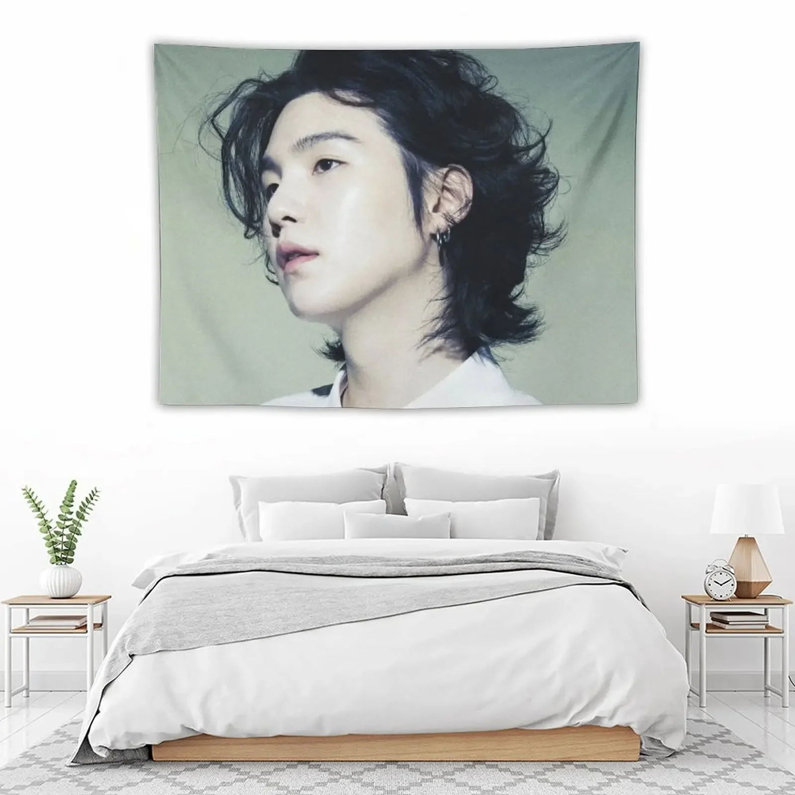Гобелен Yoongi #8 с длинными волосами комнатный декор для девочек скандинавский