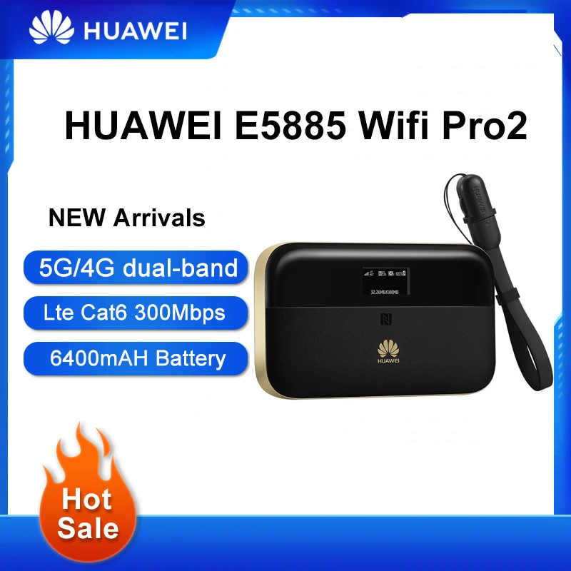 New Original Huawei e5885 Mobile Portable WiFi2 Pro 4G Wireless Network Card  Router LTE Portable Router Power BankPower Bank