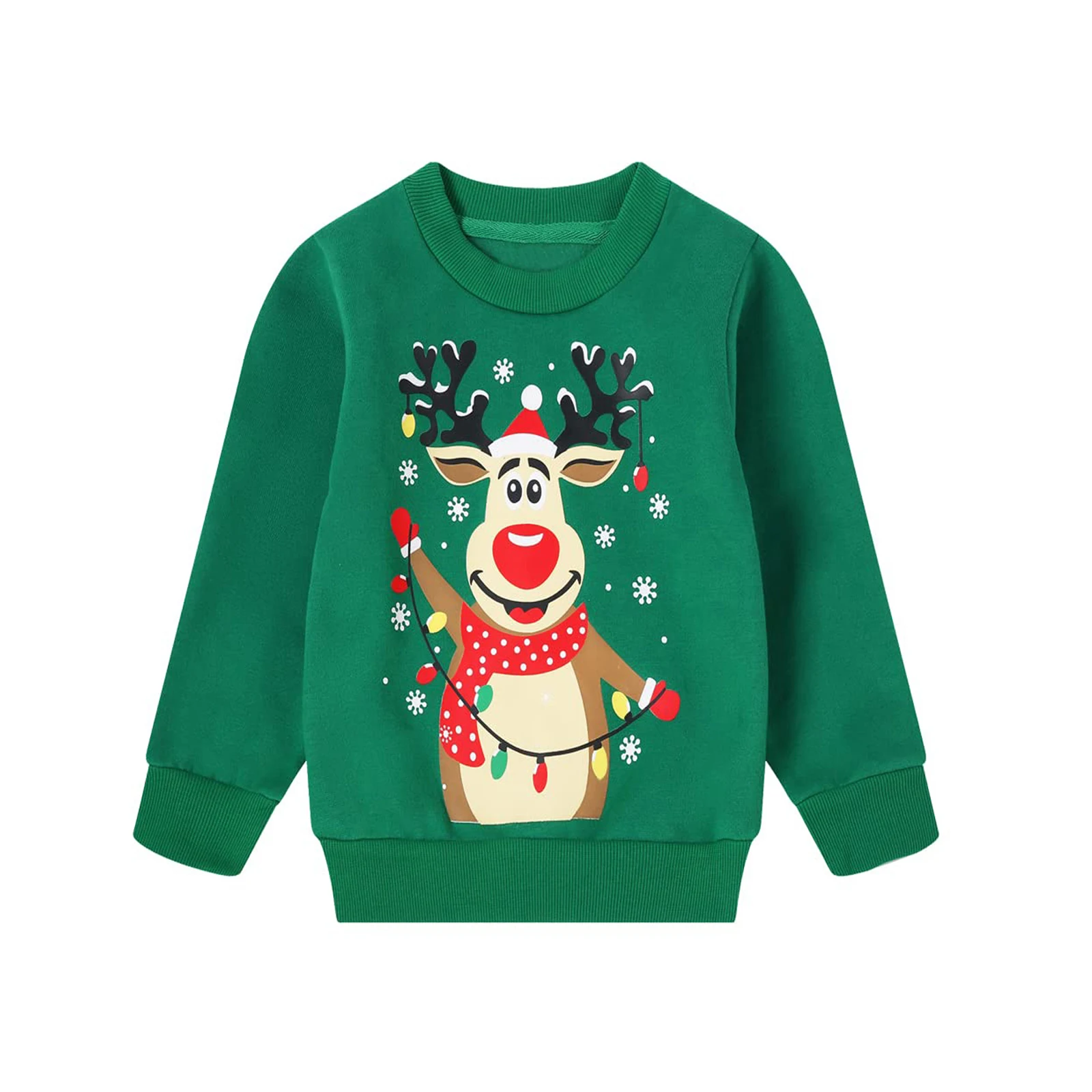 

Women Christmas Pullover Long Sleeve Round Neck Snowman/ Elk/ Tree/ Gift Print Casual Party Street Spring Tops
