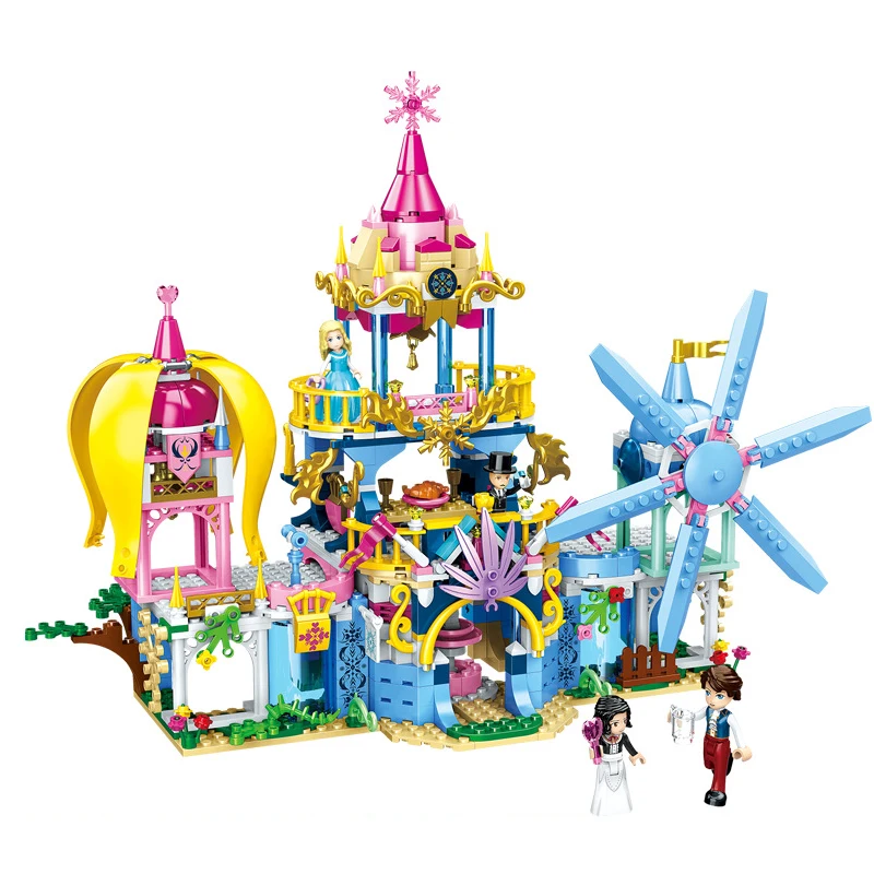 

Windmill Friends Princess Emma's House Bricks Building Blocks Compatible with Friends Elsa Figures Toys Model