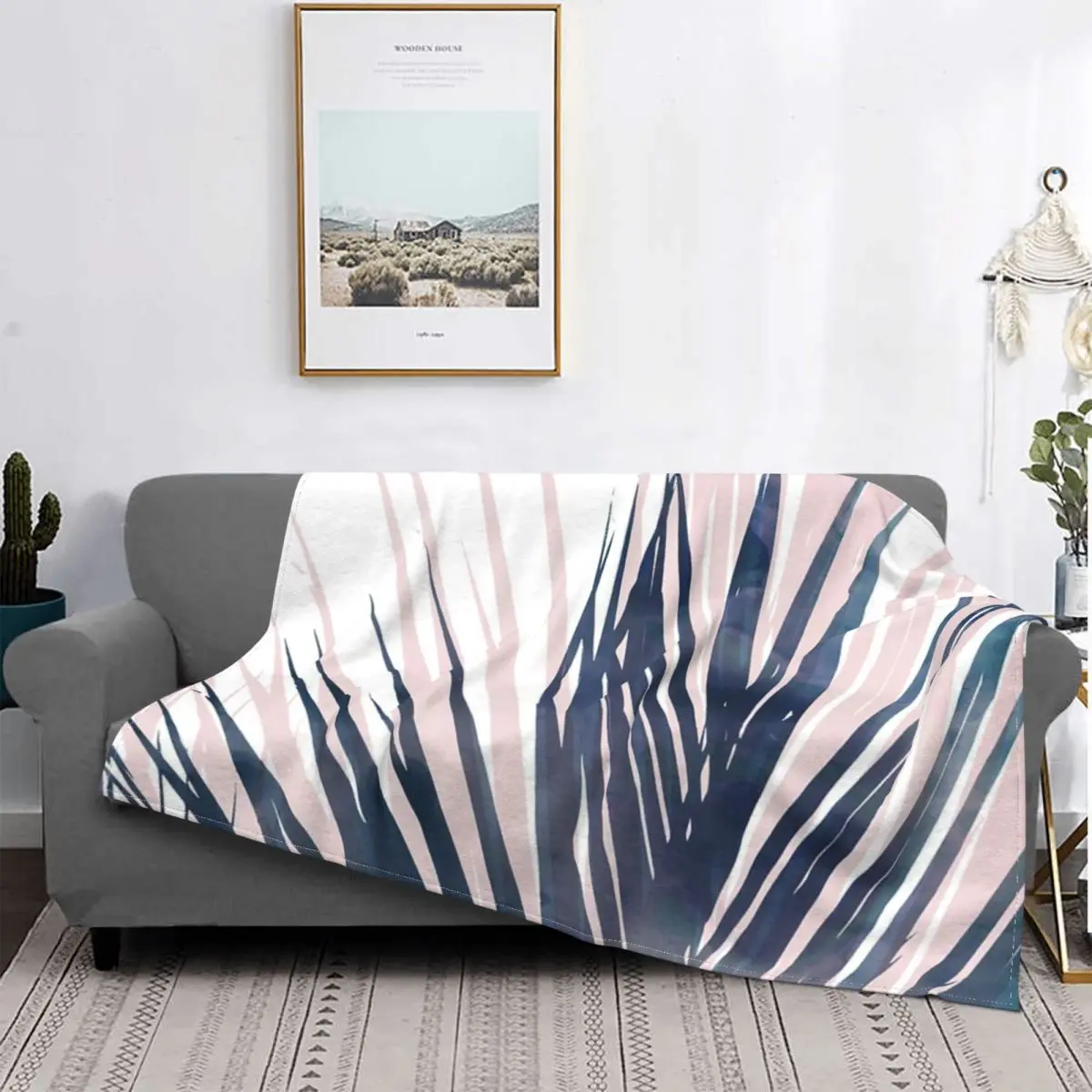 

Manta de hoja de palma para el hogar, colcha de cama a cuadros, cubierta de playa, manta de verano, colcha de Picnic