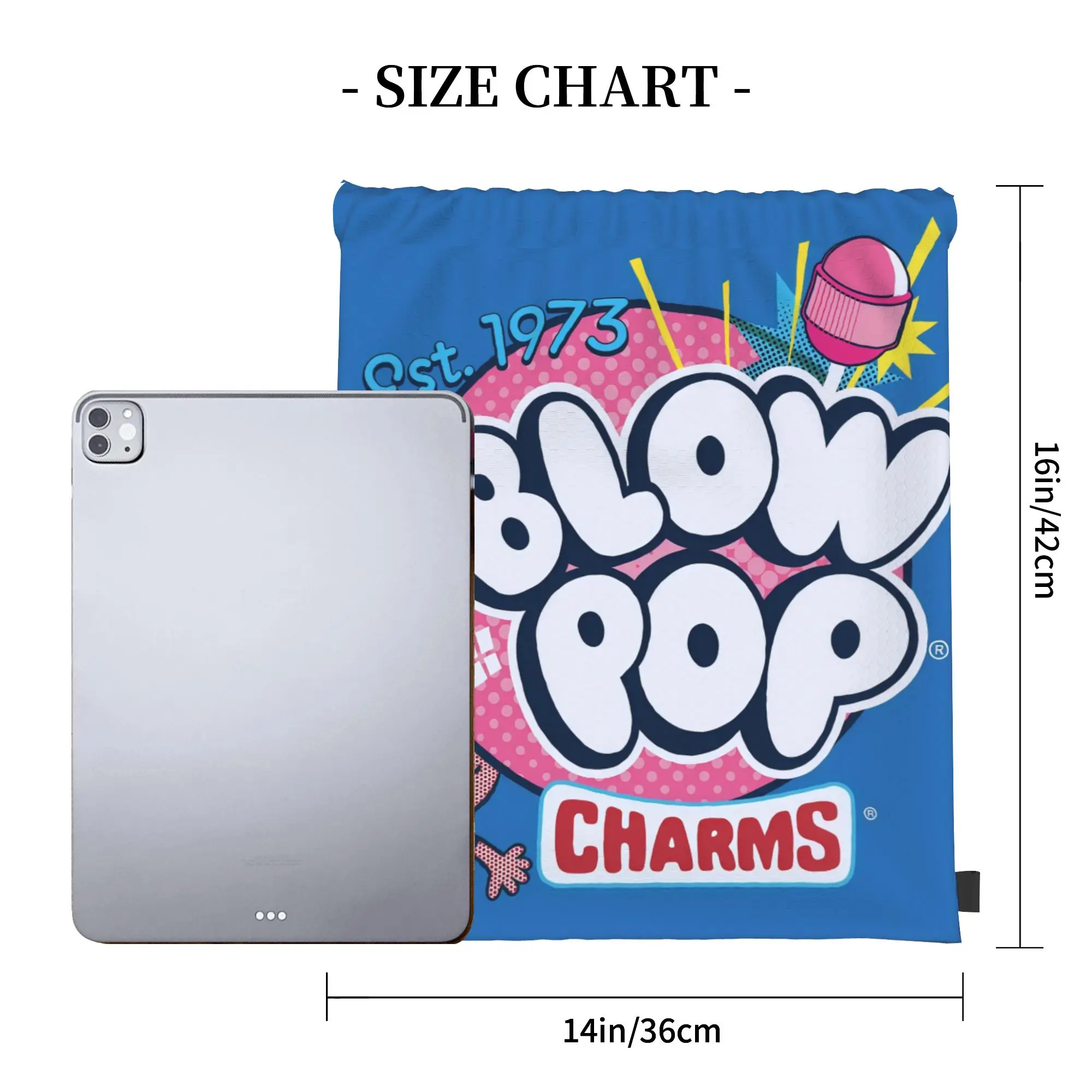 Фото Спортивные рюкзаки tTootsie Pops Blow Pop в стиле ретро с комиксами, портативные, для путешествий, езды на велосипеде, спортзала, с завязками для хранения №3