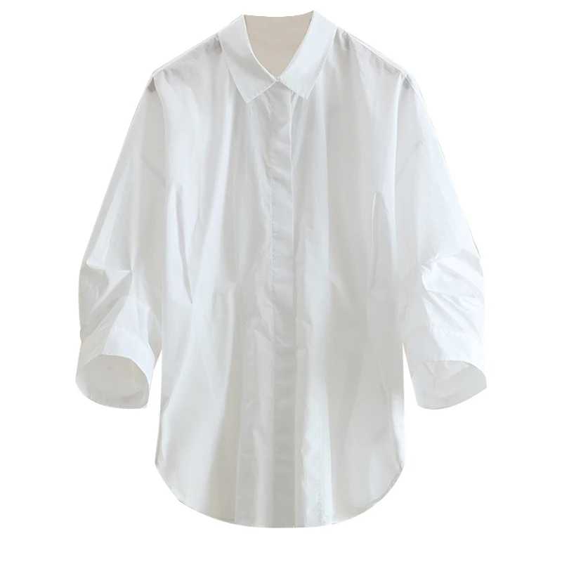 Флагманский [C] Design Sense простые и универсальные свободные рубашки осень 2023 новинка