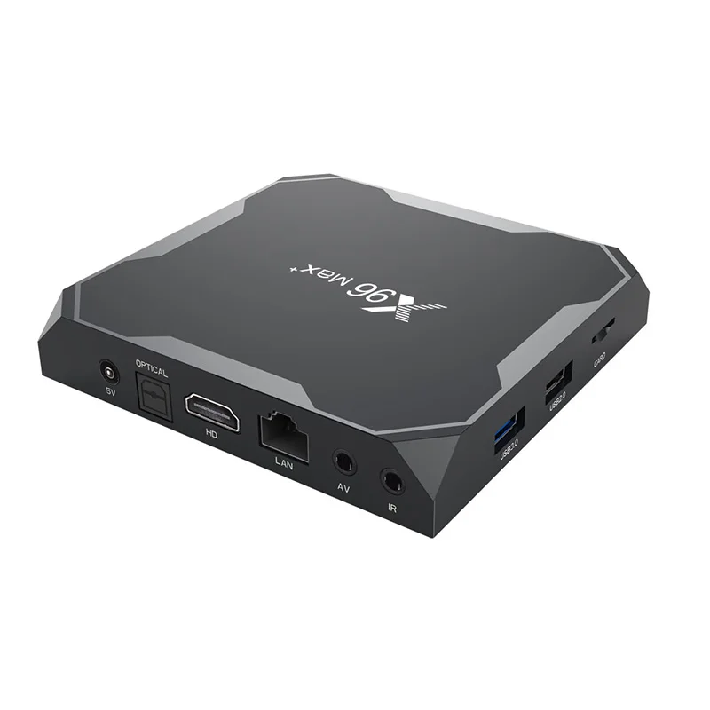 Приставка Смарт-ТВ X96 Max Plus Android 9 0 Wi-Fi 4 + 32/64 ГБ Amlogic S905X3 8K |