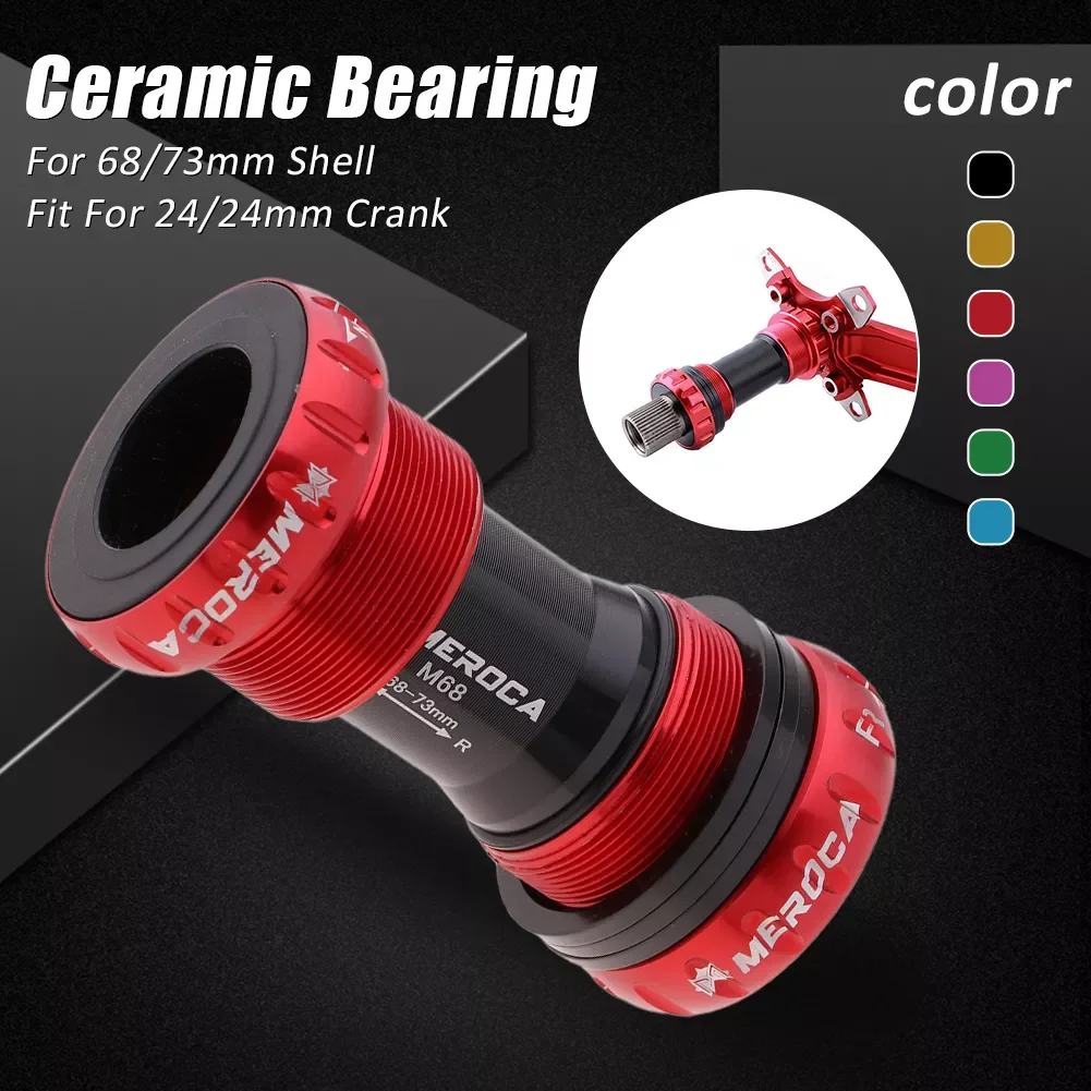

Press Fit Bottom bracket Sealed Bearing Thread Type 68 73mm BSA Shell 24mm Crankset AxisRoad Mountain Bike Bottom bracket