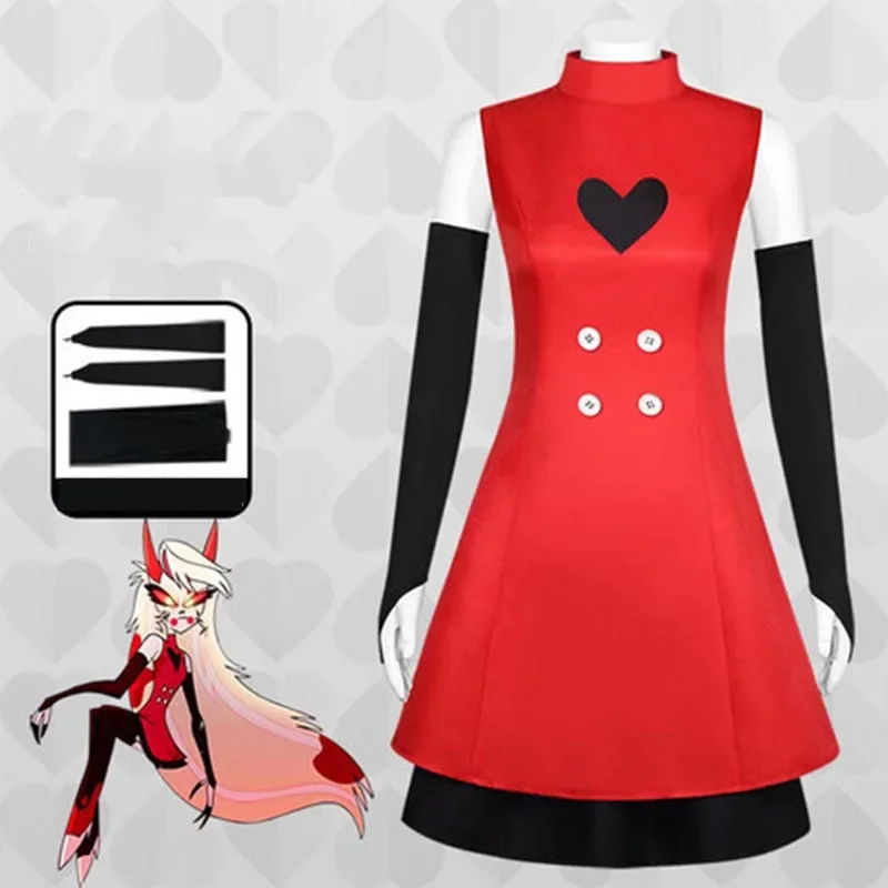 Костюм на Хэллоуин для косплея: водолазка красное платье