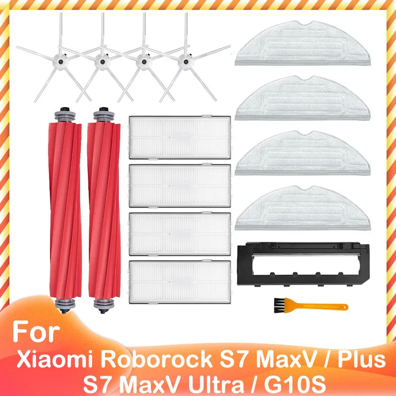 For Xiaomi Roborock S7 MaxV / S7 MaxV Plus / S7 MaxV Ultra / G10S Robot Vacuum Part Main Side Brush Hepa Filter Mop Dust Bag Kit