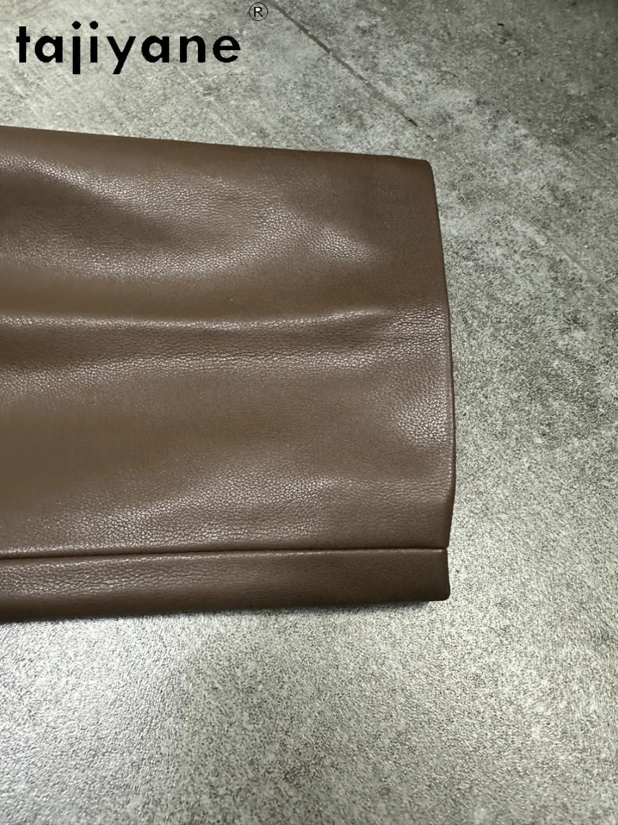 TAJIYANE брюки-карандаш из натуральной овчины женские брюки 2023 осенне-зимняя одежда