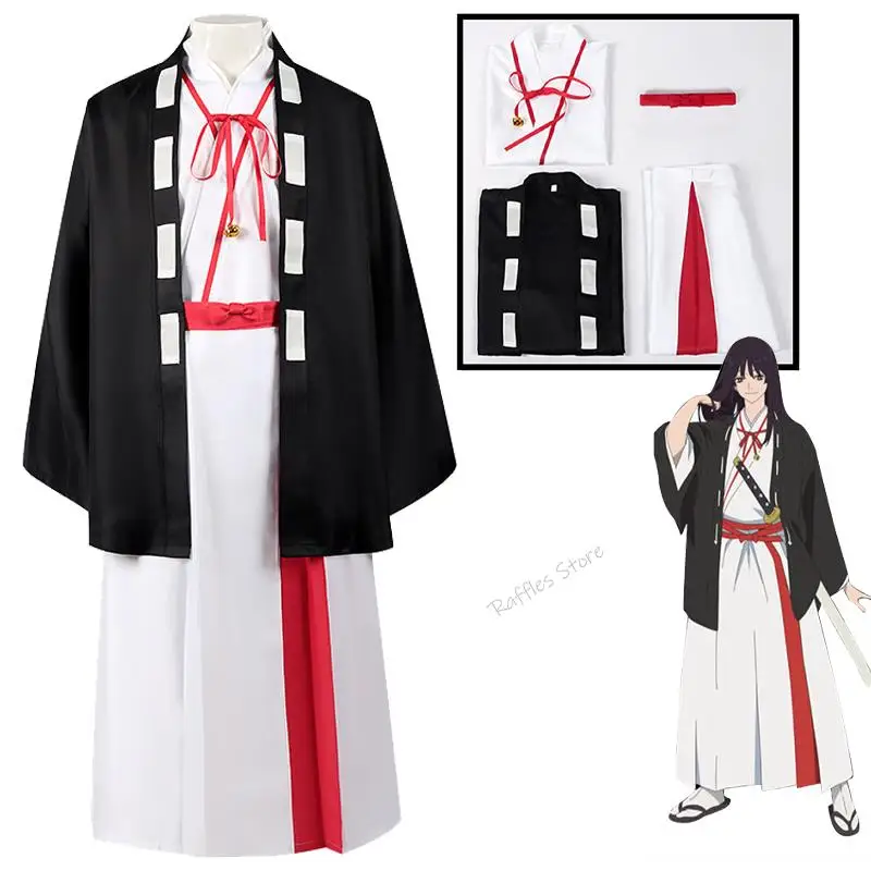 

Aza Toma Cosplay Anime Hell's Paradise Jigokuraku Costume Kimono Cloak Samurai Yamada Cosplay Wig
