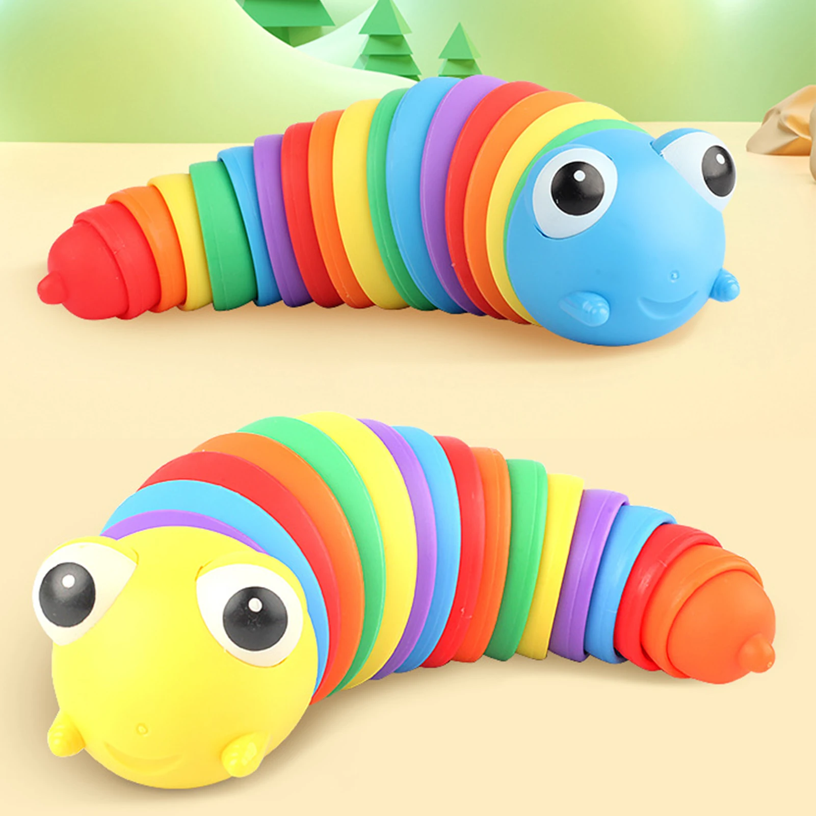 

Игрушки-слизки, 3D шарнирная тянущаяся Гибкая игрушка для снятия напряжения, антитревожное облегчение, большая сжимаемая сенсорная игрушка ...