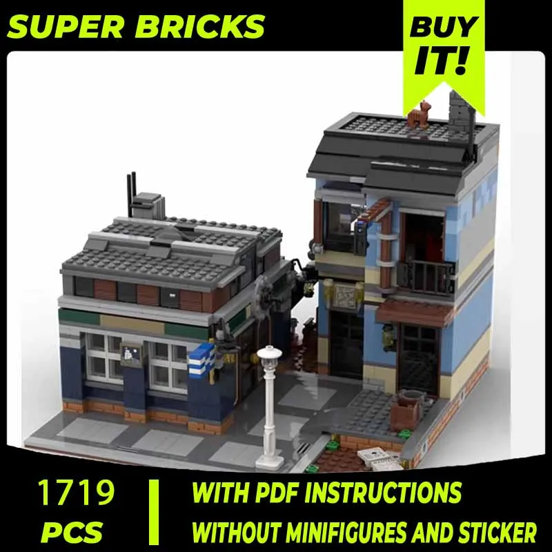 Технические Moc Bricks модель с видом на улицу Highlander дистилляция модульные