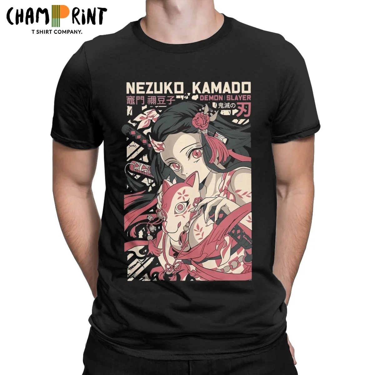 

Мужские футболки, милые незуко, красивые, убийца демонов, забавные футболки из чистого хлопка, футболки с круглым вырезом, топы, подарок на день рождения