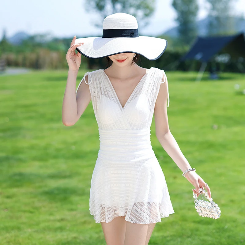 

Swimsuit Women 2022 Whole Beach Suit One Piece Swimwear Bikini Swim New Ins Korean Feels Bathing Sports Plus Size Sportwear 1