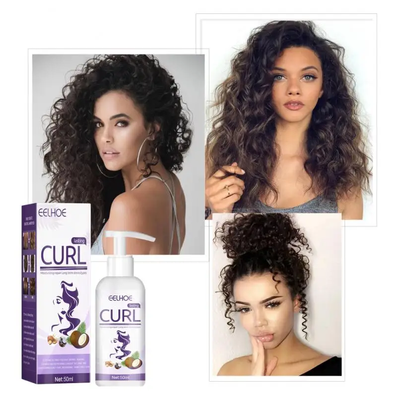 

50ml Curl Boost Defining Cream Elastin Curly Hair Moisturizing Styling Repair Curling Essence Hair Care Elastin
