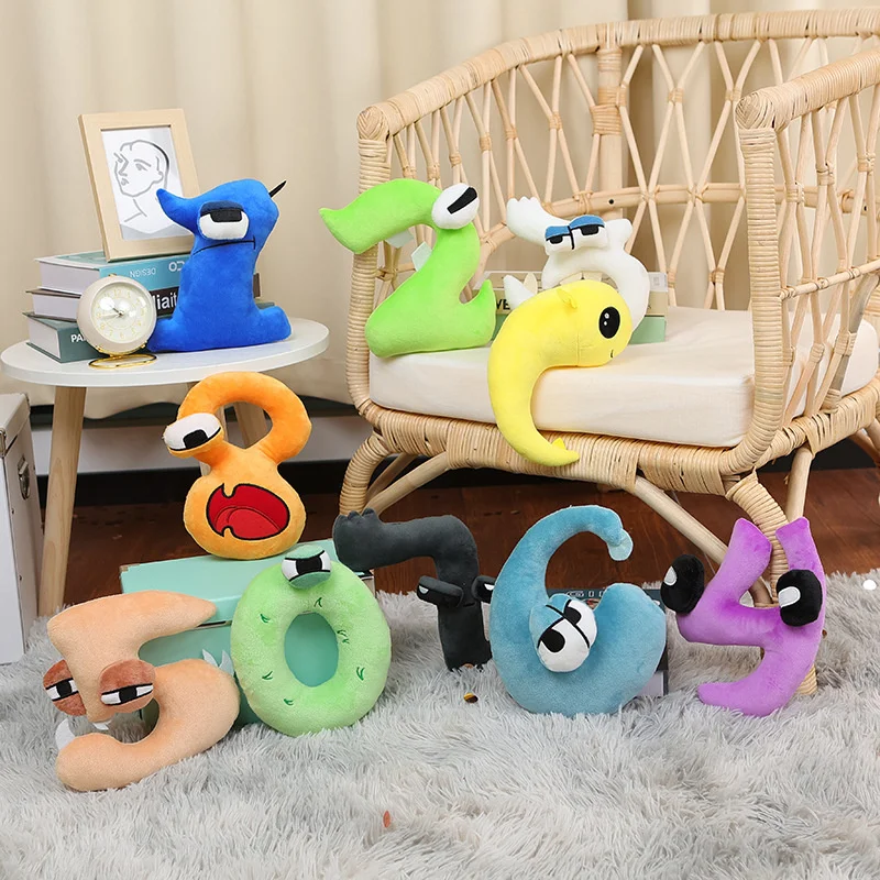 

1/2/10Pcs 20cm New Number Lore Plush Toy Character Doll Kawaii Stuffed Animal Alphabet Lore Plushie Toys for Children Gifts 2023