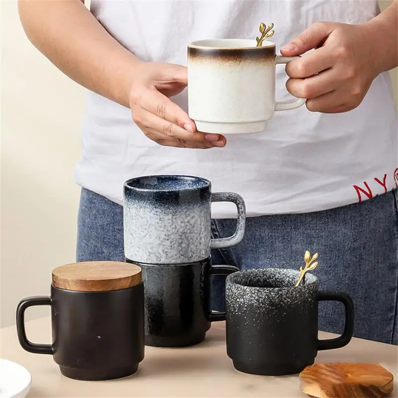 

Creative Ceramic Mug Ins Simple Water Cup With Lid Coffee Cup Tea Cup European Style Artistic Water Cup Couple Cup Birthday Gift