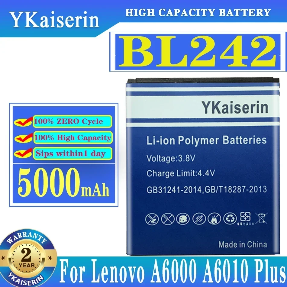 BL242 5000 мАч BL 242 BL-242 аккумулятор для Lenovo A6000 A6010 Plus A6010Plus K3 K30 Lemeng K30-T K30-W