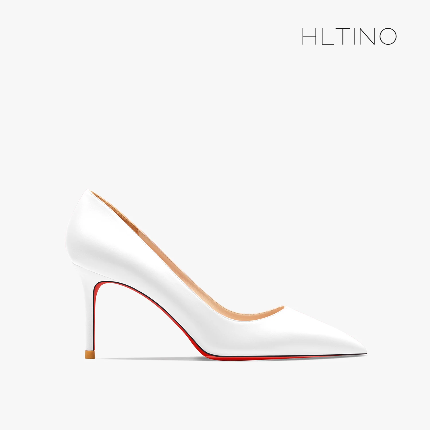 2023 Luxury Brand Classic Pumps Comfortable Women High Heel Shoes Red Bottoms Shiny Genuine Leather Pointed Toe Wedding Shoes 44