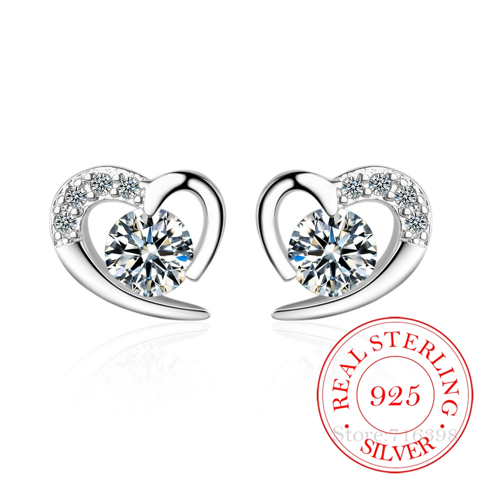 

Женские серьги-гвоздики из серебра 925 пробы, с кристаллами