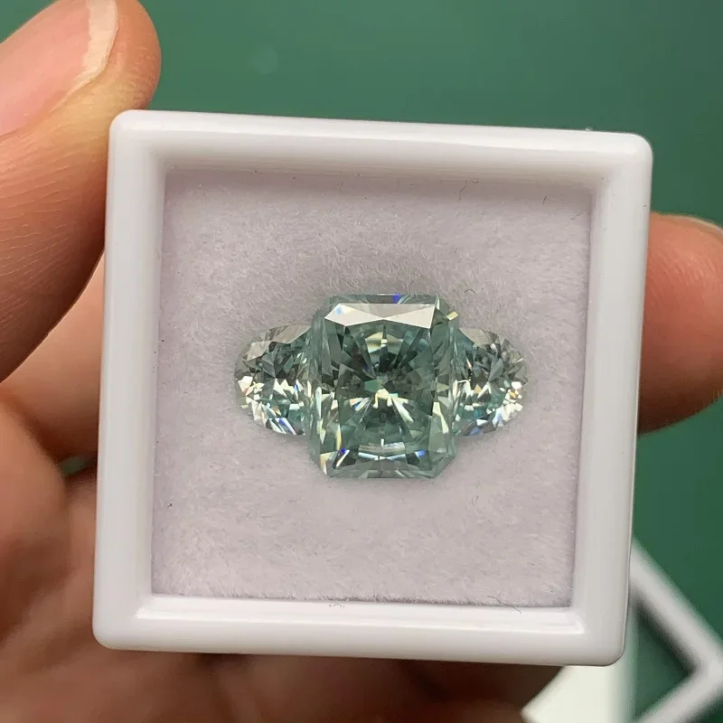 Ювелирные изделия YanYao бриллиант 100% натурального цвета синий океан Муассанит