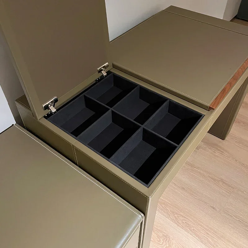 Индивидуальный итальянский минималистичный туалетный столик роскошное кожаное