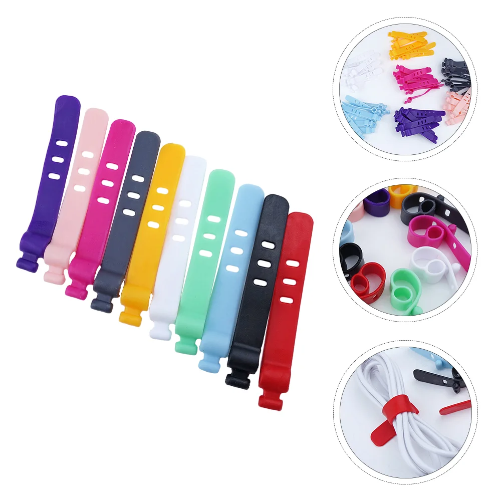 

50 Pcs Earphones Wired Cable Manager Organizer Cord Keepers Tie Management Organizers Holder Office