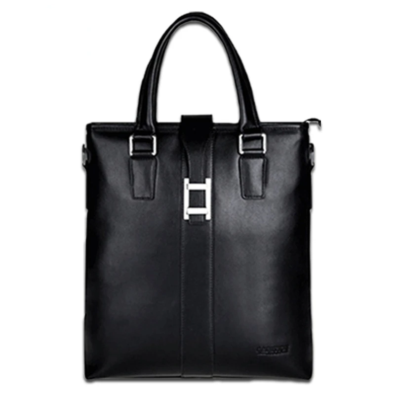 Men's Briefcase Shoulder Messenger Bag Men Leather 14 Inch Laptop Bag Men's Business Portable Meeting Leather Bags Messenger