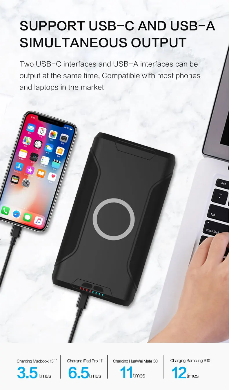 Внешний аккумулятор для ноутбука 72000 мАч 60 Вт |