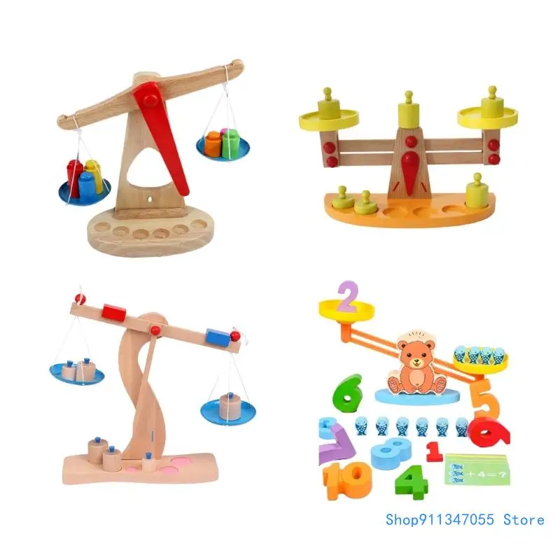 

Scale Toy Toddler Developmental Wooden Toy Weight Cognition Toy for Preschool ActivityCenter Drop shipping