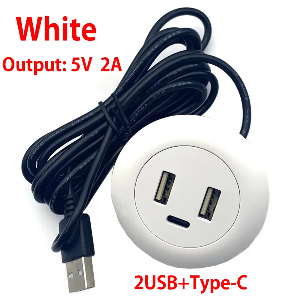 

Многопортовый USB-настольный встроенный разъем для зарядки 5 В 2 А/3 А для мобильного телефона USB + Type-C Настольный разветвитель линии передачи данных Разъем для зарядки