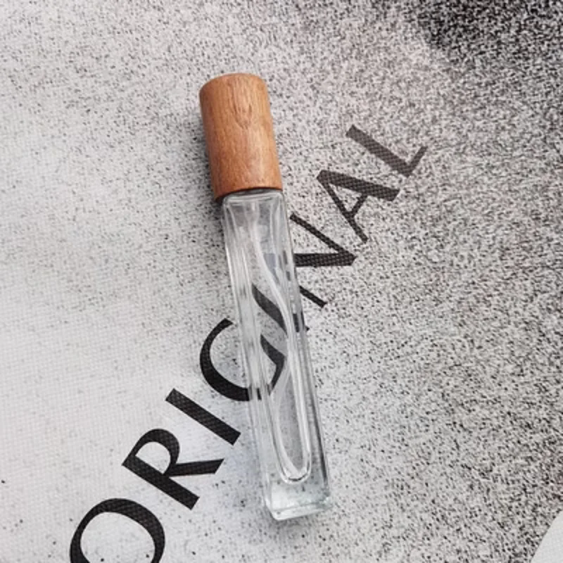 10 мл деревянная крышка распылитель стеклянный флакон для духов портативный