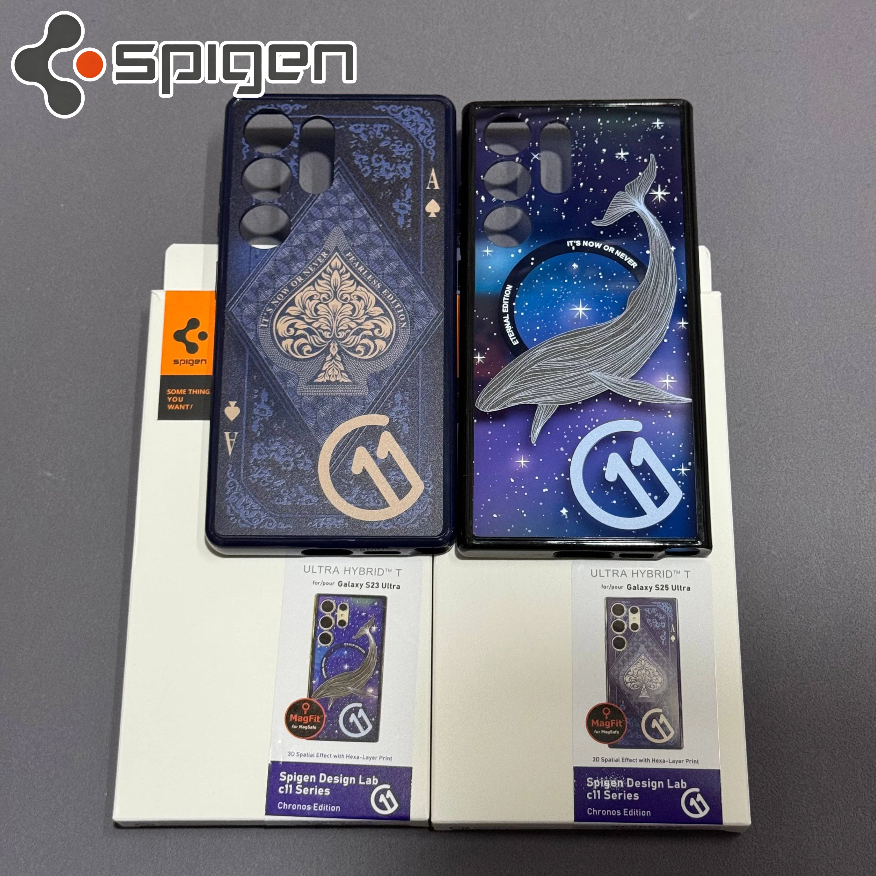 Фото Оригинальный чехол Spigen серии C11 для Samsung Galaxy S25 Ultra S24 S23 S22 с MagFit, полноразмерный TPU-чехол Stars №1