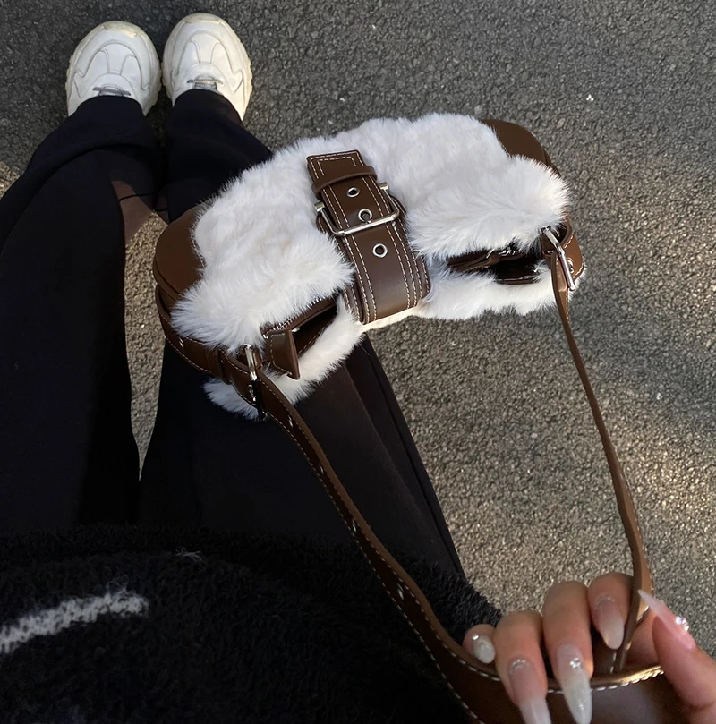 Женская шерстяная Лоскутная сумка Hotgirls новинка 2024 винтажные универсальные сумки