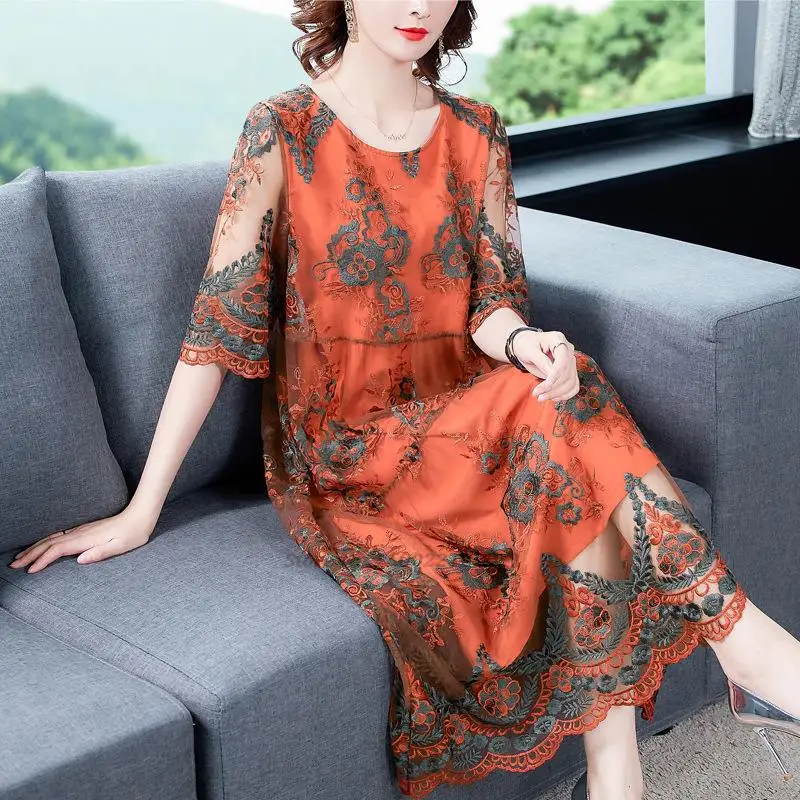

2022 lace women cheongsam asian bride wedding evening party dresses qipao mesh dress gown formal vestidos oriental dress