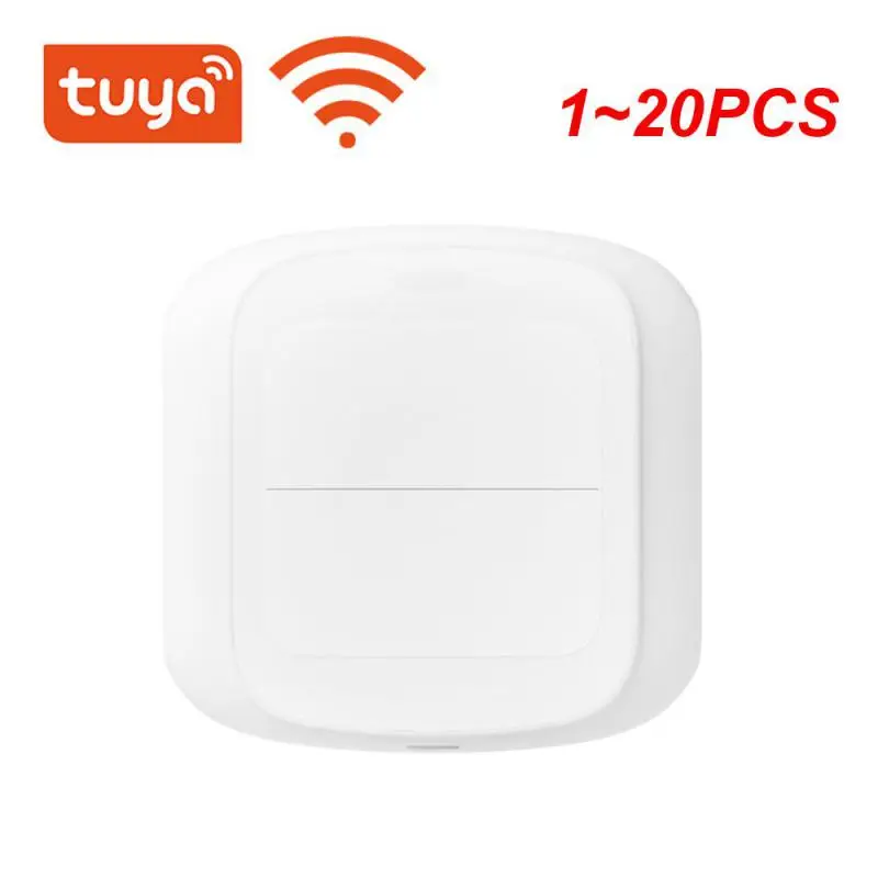 

1~20PCS Tuya WiFi/ZigBee 2 Gang Wireless 6 Scene Switch Push Button Controller Battery Powered Automation Scenario for Tuya