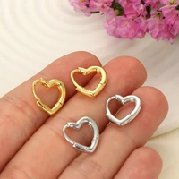 fashion small gift jewelry hypoallergenic heart shaped hoop earrings s925 studs