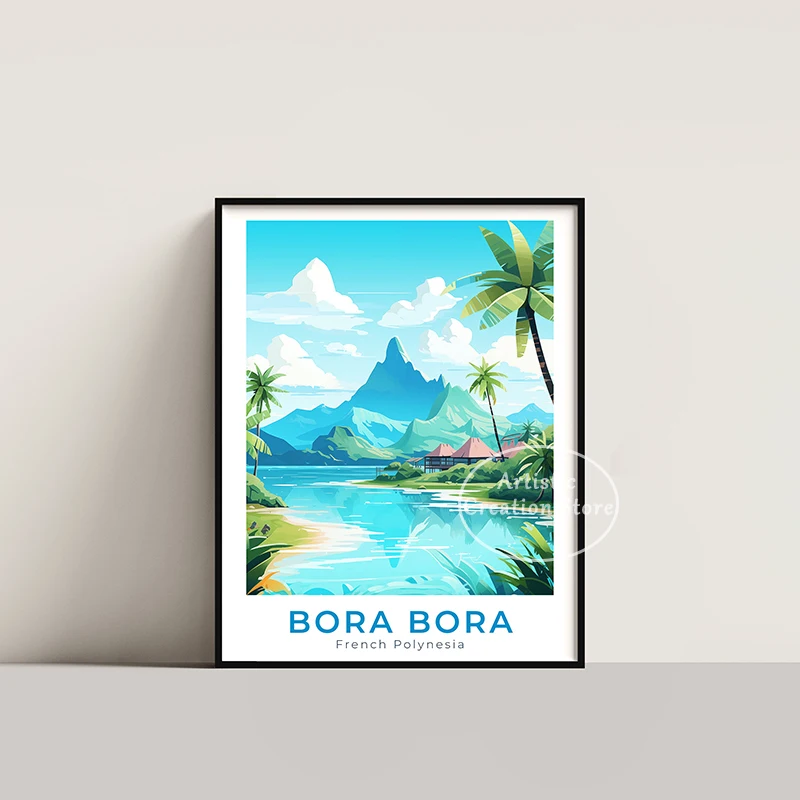 Настенная картина Bora с принтом для путешествий постер на холсте Европейским