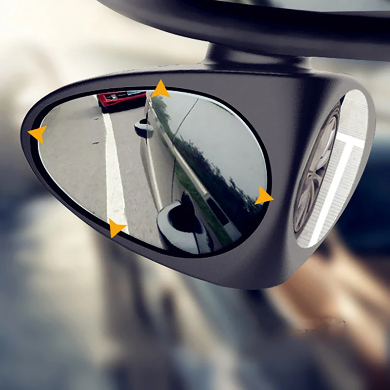 

2 In 1 Car Blind Spot Mirror Wide Angle Mirror 360 Rotation Adjustable Convex Rear View Mirror View Front Wheel Auto Mirror