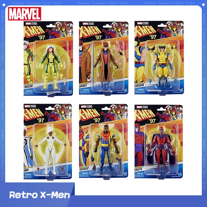 

Original Marvel Legends Retro X-men 97 Bishop Magneto Rogue Gambit Wolverine Storm 6" Action Figure Xmen Toys Doll Model Gifts