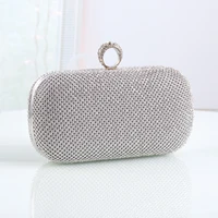 evening bags finger ring diamonds small day clutches wedding party handbags shoulder chain purse holder