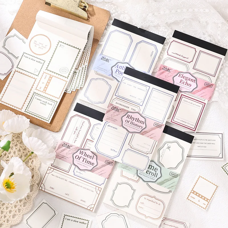 6 стилей 30 шт. винтажный материал для заметок бумага скрапбукинга сделай сам