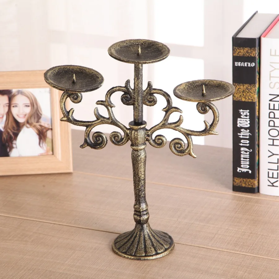 

Nordic Style Chic Metal Candelabra Decorations Centerpieces Wedding Candles Stand Living Room Table Centro De Mesa Home Decor